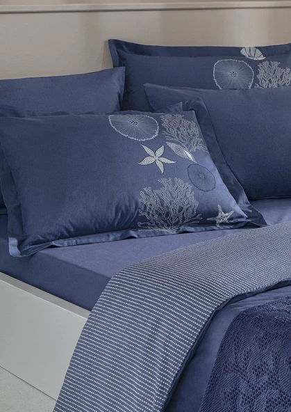 Özdilek Pikeli Nevresim Takımı Çift Kişilik Corallino Lacivert - 2