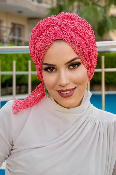 Mercan File Dantel Tokalı Bone ürün görseli