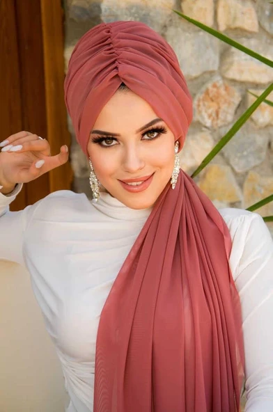 Gülkurusu Büzgülü Dolama Tokalı Bone - 1