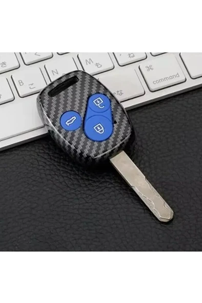 Honda Civic Fd6 Crv Accord Uyumlu 3 Tuşlu MAVİ Karbon Anahtar Koruma Kılıfı 2.Resime Bakınız ürün görseli