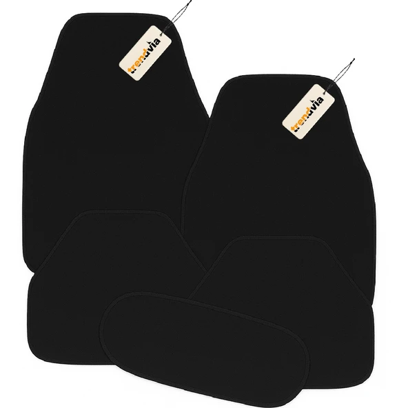 Siyah Renk Araç Halı Paspas Takımı 5’li Kaymaz Tabanlı Oto Halı Paspas Seti