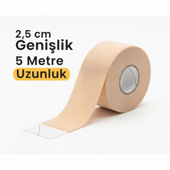 Kinezyo Ağrı Bandı 2.5 cm X 5 m Ten Rengi - 4