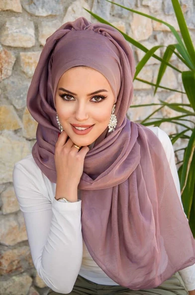 Pudra Janjan Şifon Abiye Şal - 1