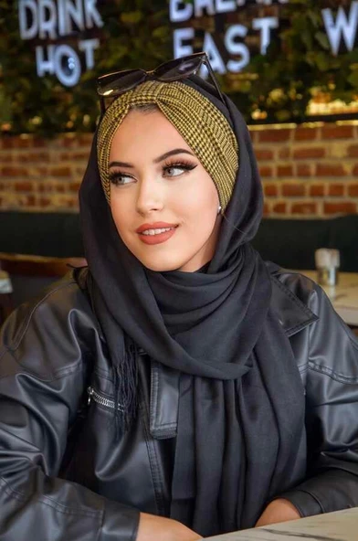 Siyah Hardal Kışlık Hazır Şal - 3
