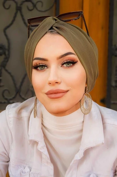 Haki Hazır Burgu Düğüm Bone - Resim 2