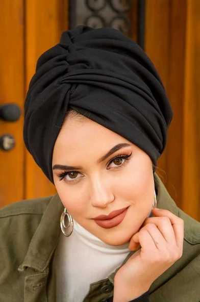 Siyah Burgu Model Dolgulu Bone - Resim 4