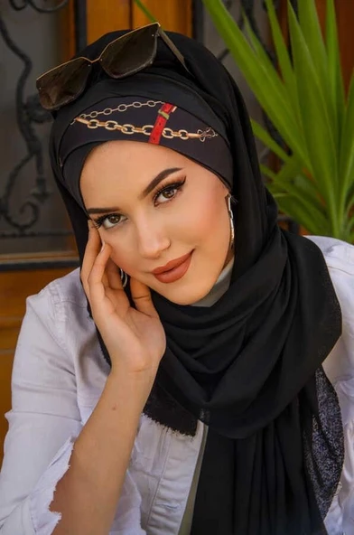 Siyah Drapeli Hazır Şal - 50501 - Resim 3