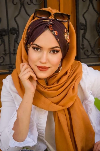 Taba Şebboy Çiçek Desen Hazır Şal ürün görseli