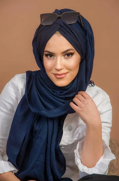 Lacivert Burgu Hazır Şal ürün görseli