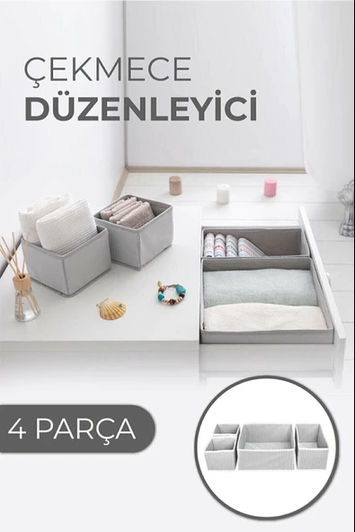 Çekmece Düzenleme Kutu Seti Organizer 4lü Set ürün görseli