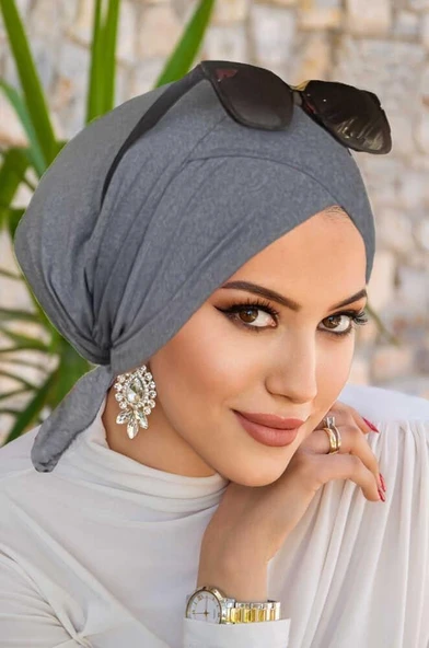 Mavi Gri Melanj Spor Çapraz Bone ürün görseli