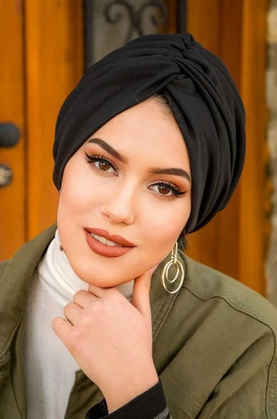 Siyah Burgu Model Dolgulu Bone - Resim 3