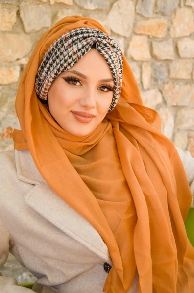 Taba Kazayağı Kışlık Hazır Şal - Resim 2
