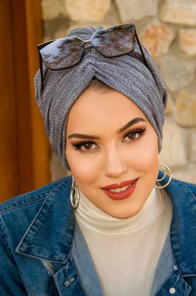 Kot Mavi Hazır Büzgülü Bone ürün görseli