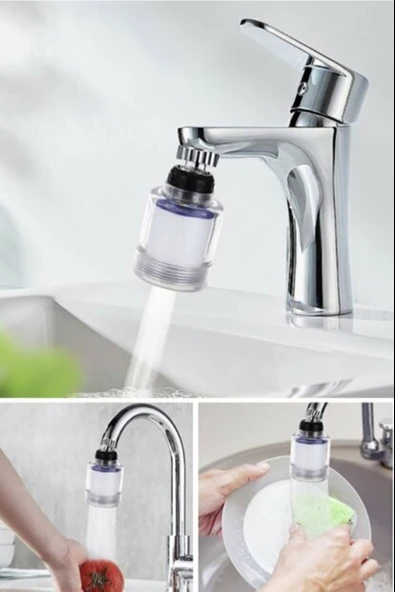 Kireç Önleyici Filtreli Su Tasarruflu Hareketli Musluk Başlığı - 2