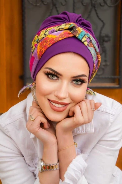 Taba Çizgi Desenli Bantlı Bone ürün görseli