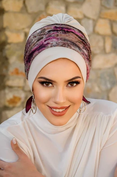 Kemik Mürdüm Batik Desen Bantlı Bone ürün görseli