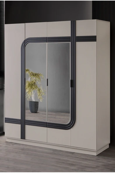 Bali Genç Odası Takımı - 4 Kapaklı Dolap, Çalışma Masası, Şifonyer, Komodin - Resim 2