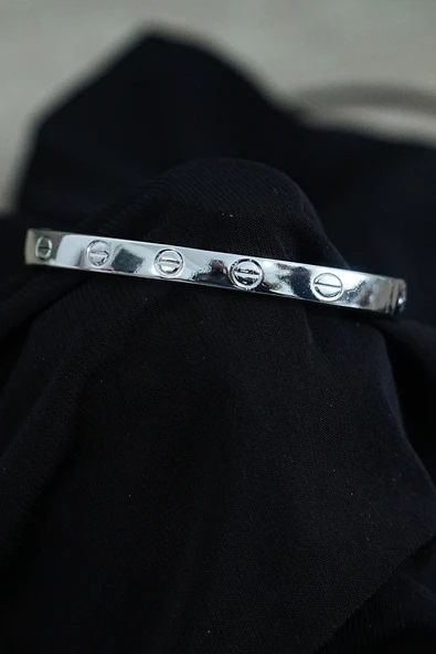 Gümüş Renk Çivi Kombin Bileklik Seti 2 Adet - 4