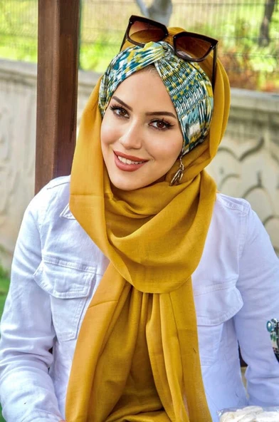 Hardal Desenli Burgu Hazır Şal ürün görseli