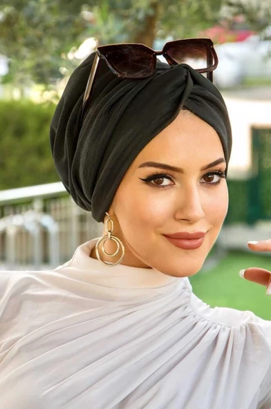 Siyah Haki Hazır Burgulu Düğüm Bone ürün görseli