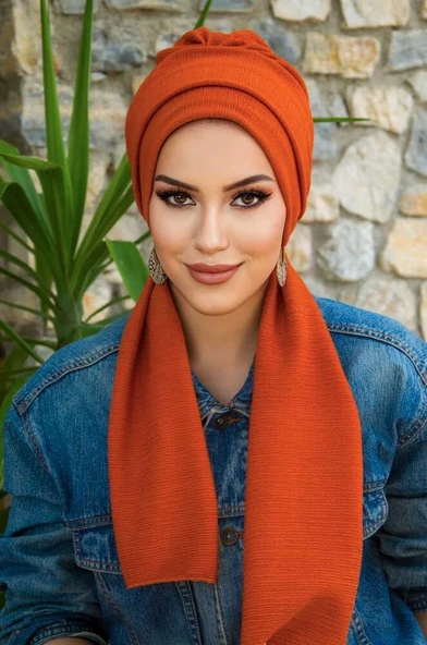 Taba Krınkıl Atkılı Tesettür Bone - Resim 2