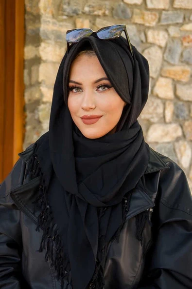 Siyah Şapkalı Şal - Resim 2