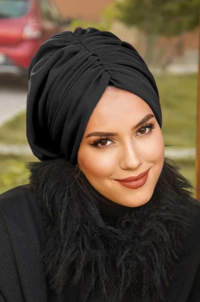 Siyah Drapeli Dolgulu Bone - Resim 2