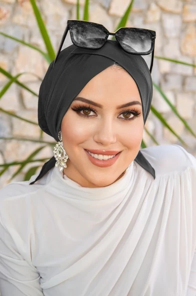 Antrasit Çapraz Bantlı Deniz - Havuz Bonesi - Resim 2