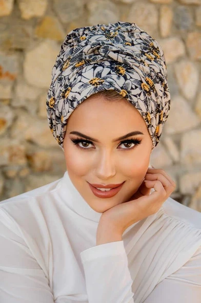 Papatya Desen Burgu Detaylı Bone - Resim 3