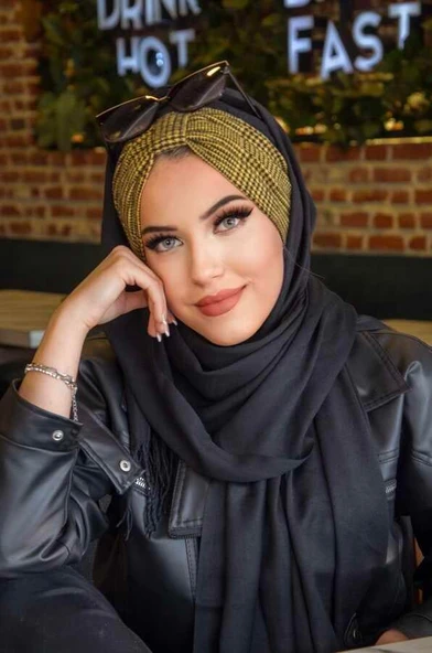 Siyah Hardal Kışlık Hazır Şal - 1