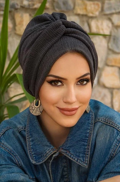 Antrasit Krınkıl Burgu Detaylı Bone ürün görseli