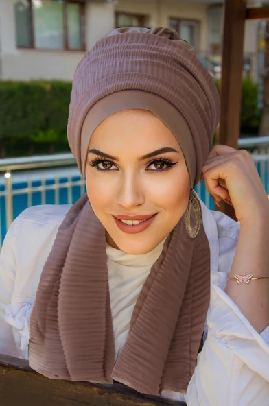 Vizon Desen Fularlı Bone ürün görseli