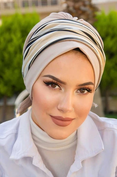 Kemik Çizgi Desen Bantlı Bone - Resim 2