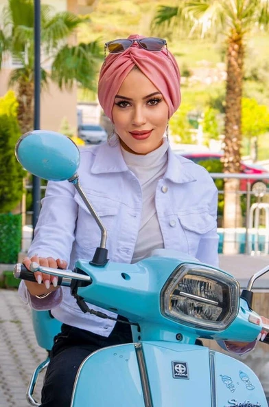 Pudra Hazır Burgu Düğüm Bone - Resim 4