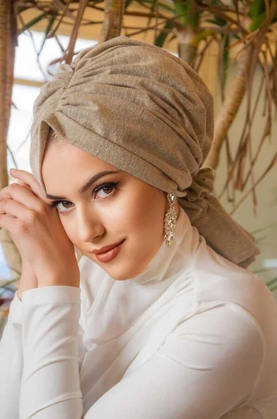 Vizon Melanj Işıltılı Tokalı Bone ürün görseli