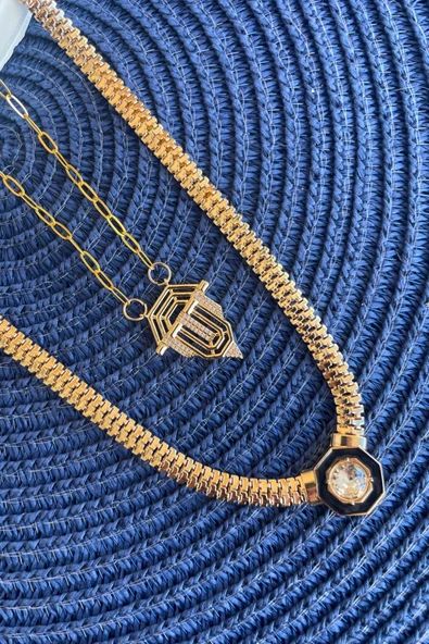 Serenay 2'li Çelik Kolye – Kimler Geldi Kimler Geçti -Lisinya - 2