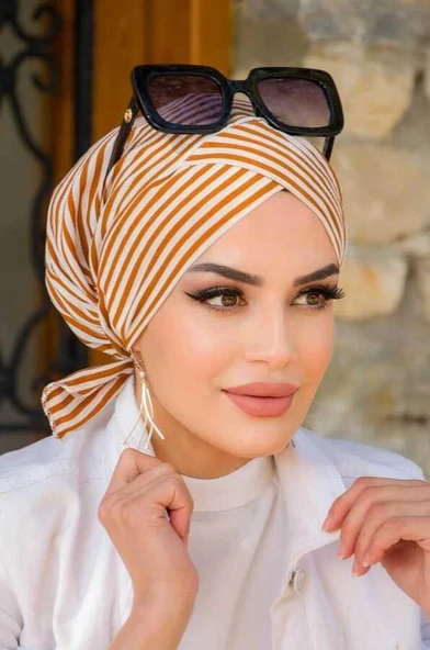 Taba Çizgili Çapraz Bone - Resim 2