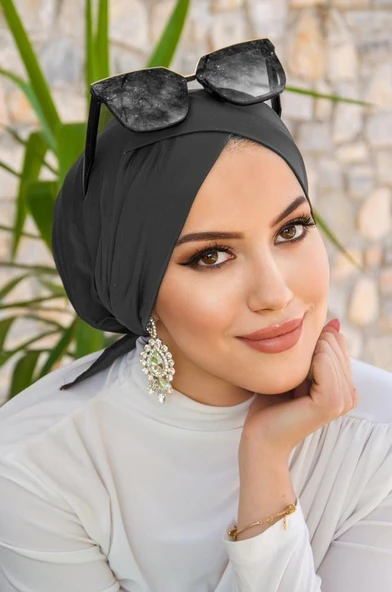 Antrasit Çapraz Bantlı Deniz - Havuz Bonesi ürün görseli