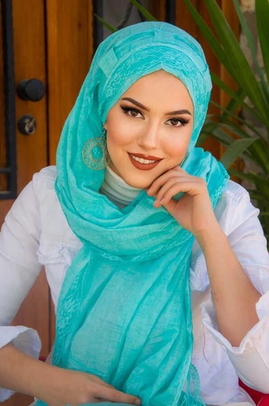 Mint Pamuk Biritli Şal ürün görseli