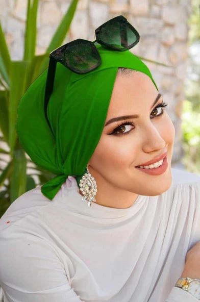 Yeşil Çapraz Bone / Deniz - Havuz Bonesi ürün görseli