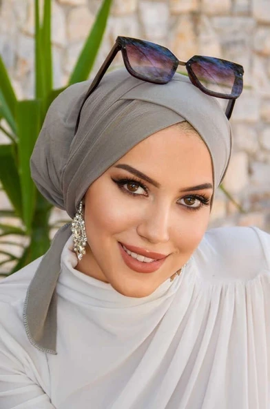 Gri Çapraz Bantlı Bone - Resim 2