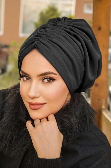 Siyah Drapeli Dolgulu Bone ürün görseli