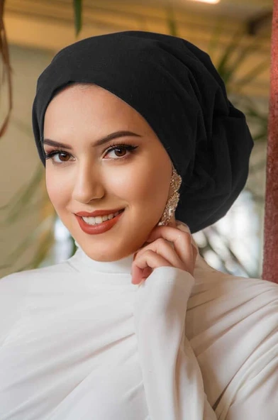 Siyah Çağla Hazır Türban ürün görseli
