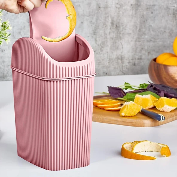 Döner Kapaklı Mini Çöp Kovası 2.5 LT - Resim 3