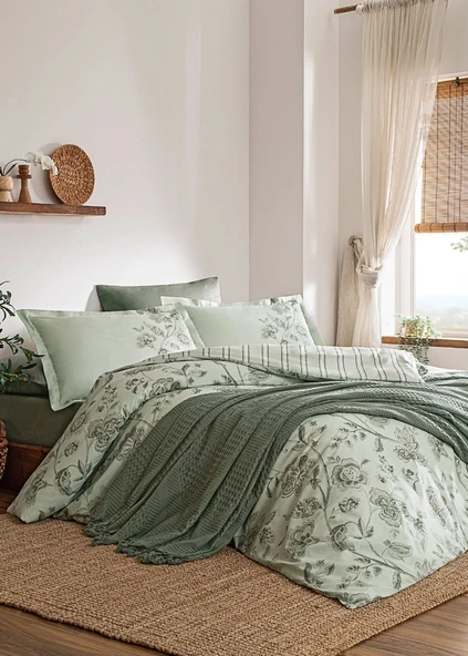 Özdilek Pikeli Nevresim Takımı Çift Kişilik Fresque Yeşil - 4