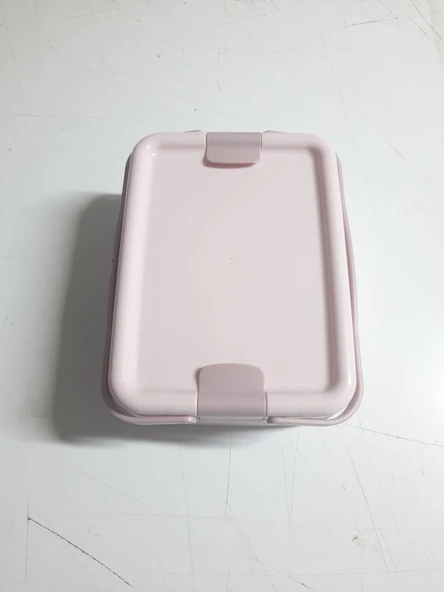 Kulplu Beslenme Kabı  2 Bölmeli Mandallı Diyet Kabı -Çatal Kaşık Dahildir - 2