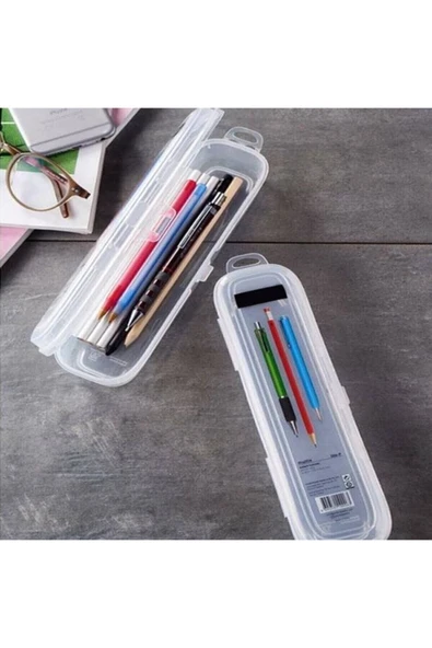 Multi Şeffaf Kapaklı Çanta İçi Saklama - Diş Fırçası - Makyaj Fırçası - Kalemlik Kutusu - 4