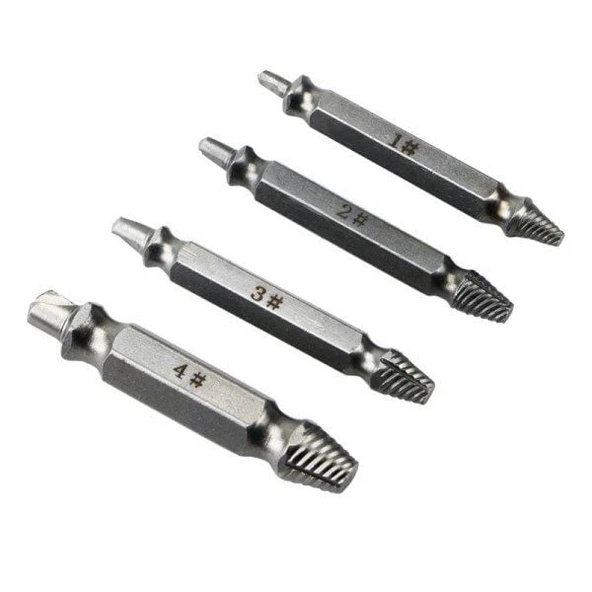 Easy Out 4lü Sökme Takımı - Hasar Görmüş Vida Çıkarıcı - 4