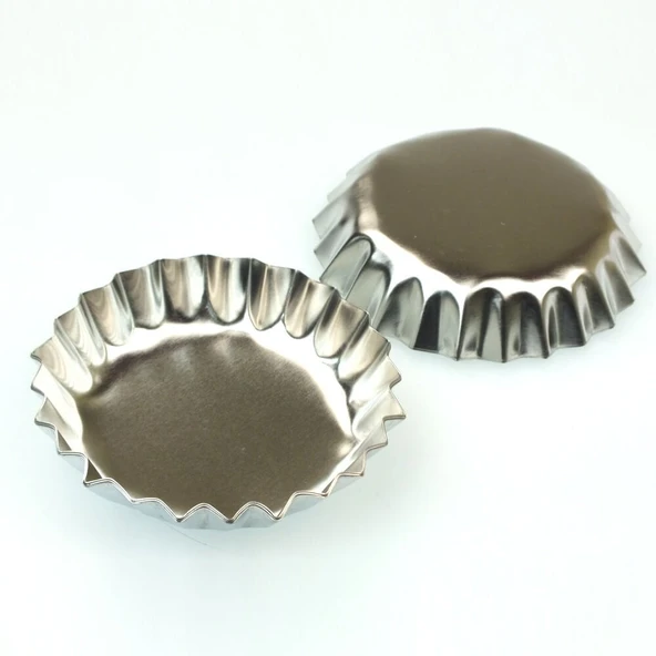 Paslanmaz Çelik Metal Kek Kalıbı - 6 Adet - Resim 2